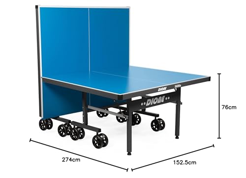 Dione S600o Tischtennistisch – Outdoor, klappbar, blau, vormontiert