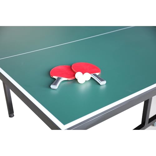 TechFit Klappbarer Tischtennistisch – Premium, mit Rollen, schwarz
