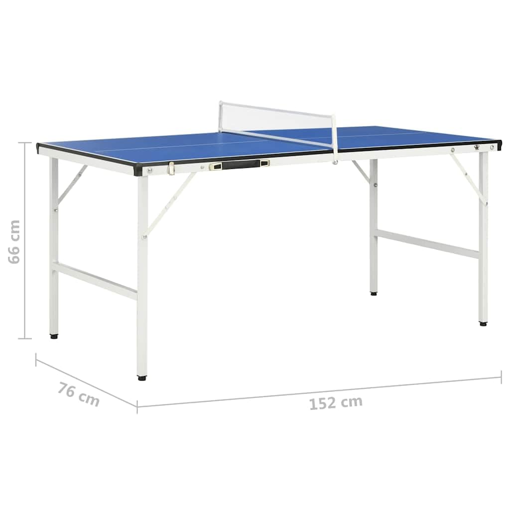 vidaXL Tischtennisplatte 5-Fuß – Klappbar, Indoor, MDF, Blau