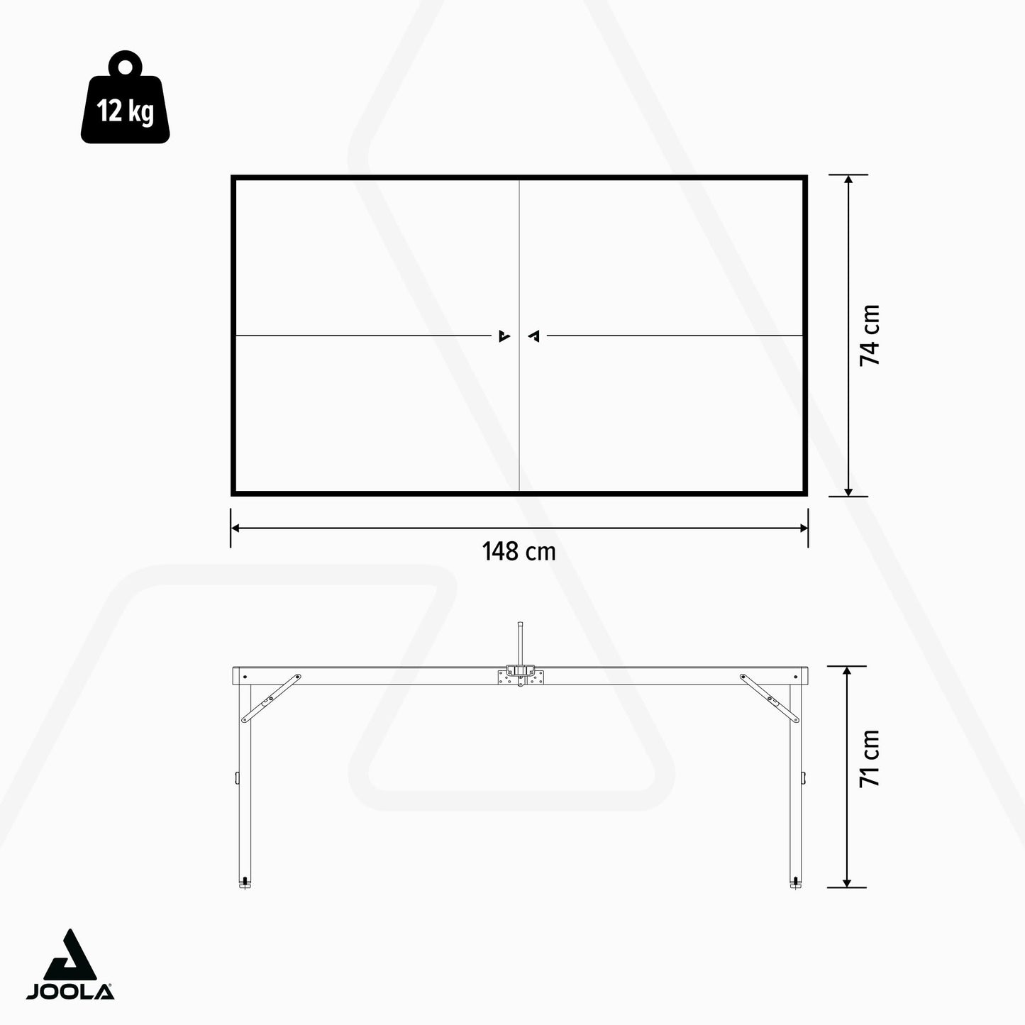 JOOLA FA-X Midsize Tischtennistisch – kompakt & Indoor