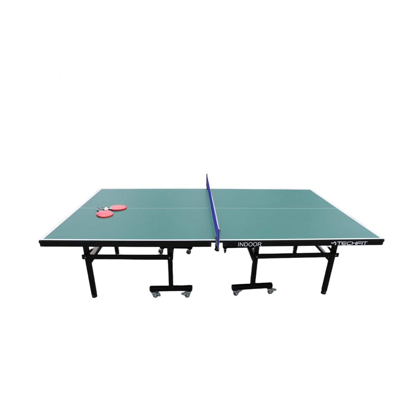 TechFit Klappbarer Tischtennistisch – Premium, mit Rollen, schwarz