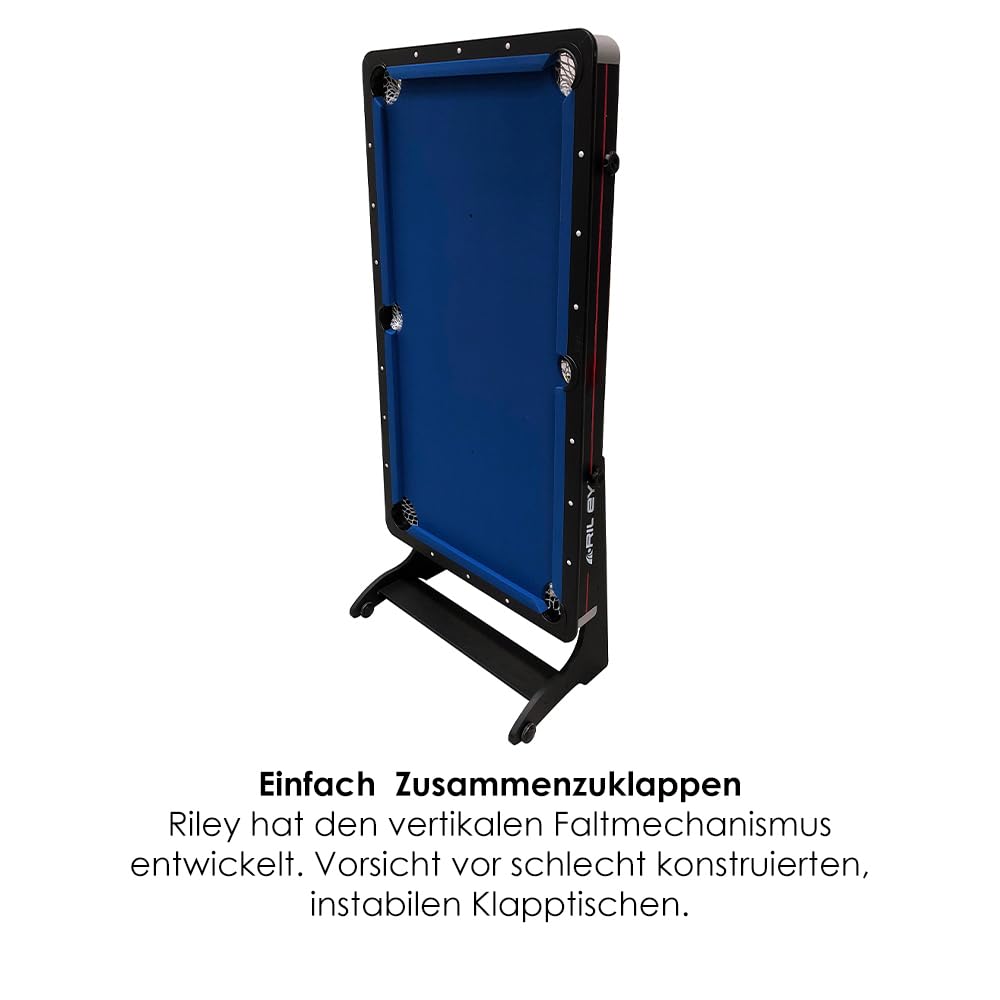 Riley 2-in-1 Billard- & Tischtennistisch – klappbar, multifunktional