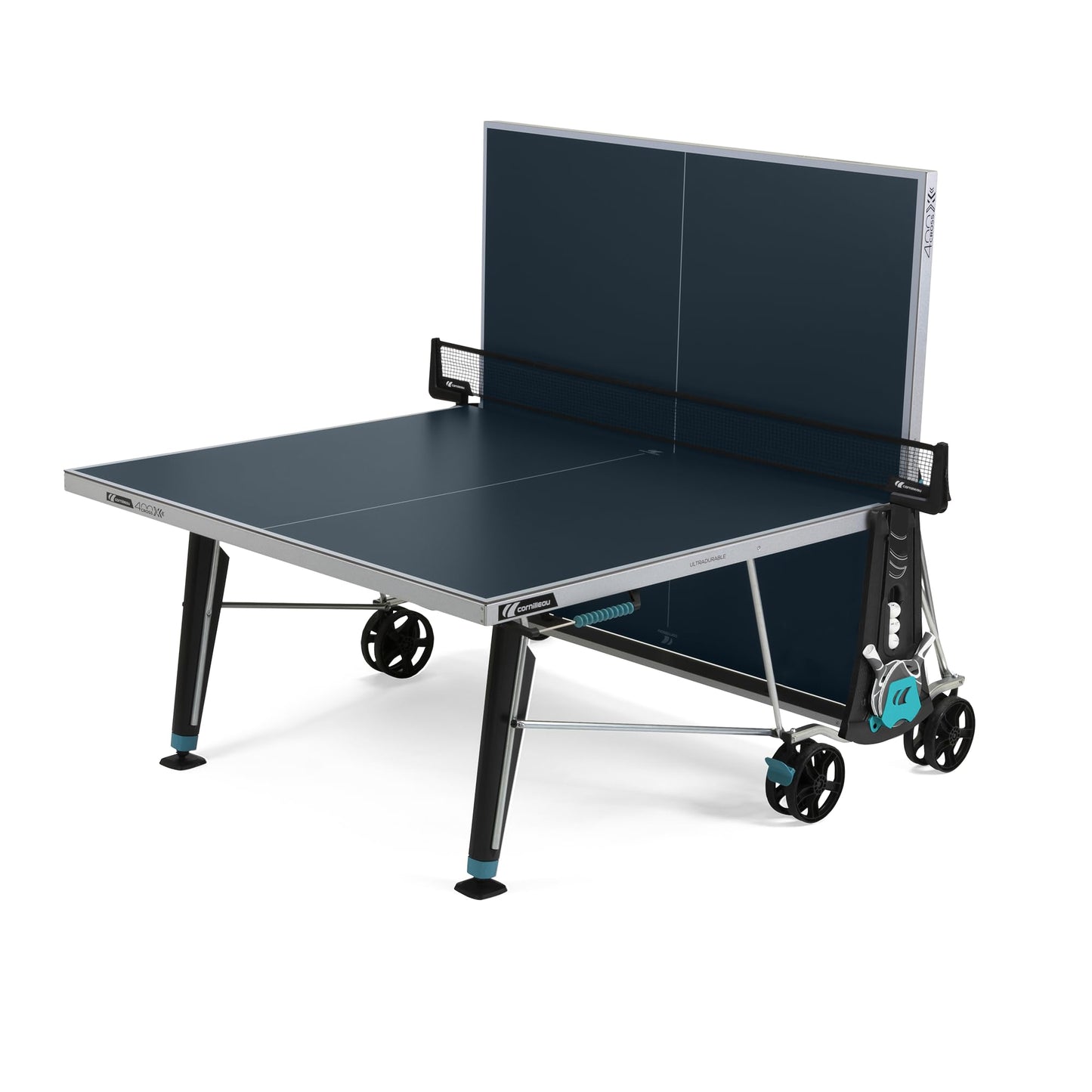 Cornilleau 400X Tischtennistisch – Outdoor, klappbar, rollbar, blau