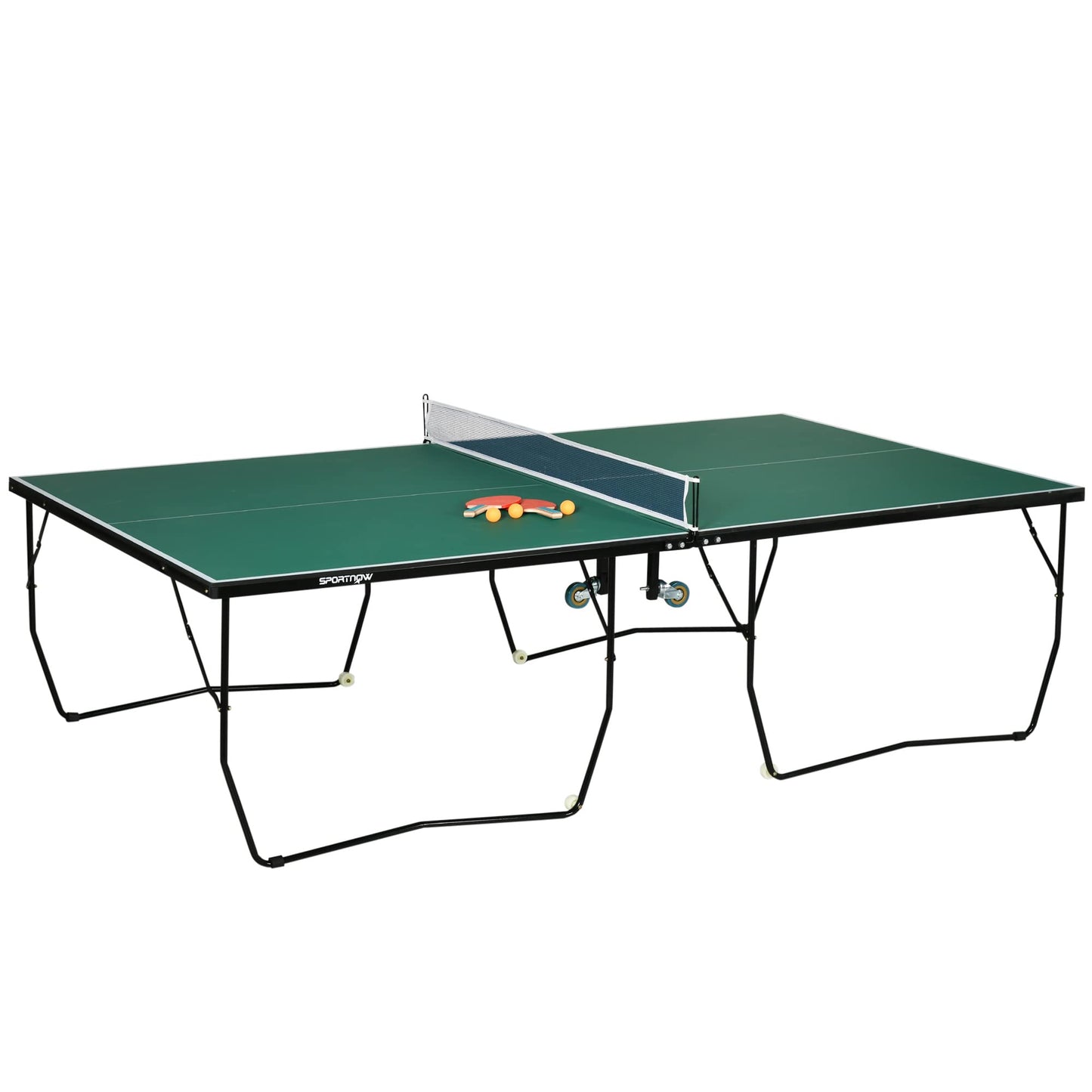 SPORTNOW Tischtennistisch klappbar – Indoor & Outdoor, mit Netz & Zubehör