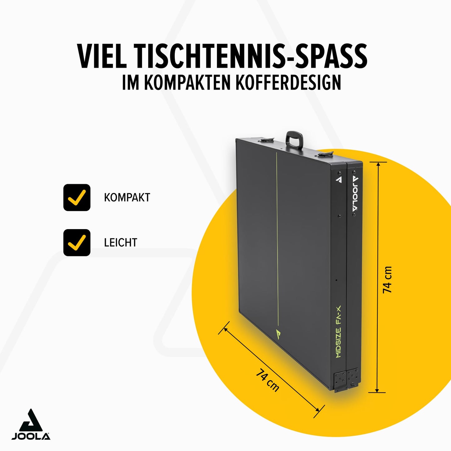 JOOLA FA-X Midsize Tischtennistisch – kompakt & Indoor