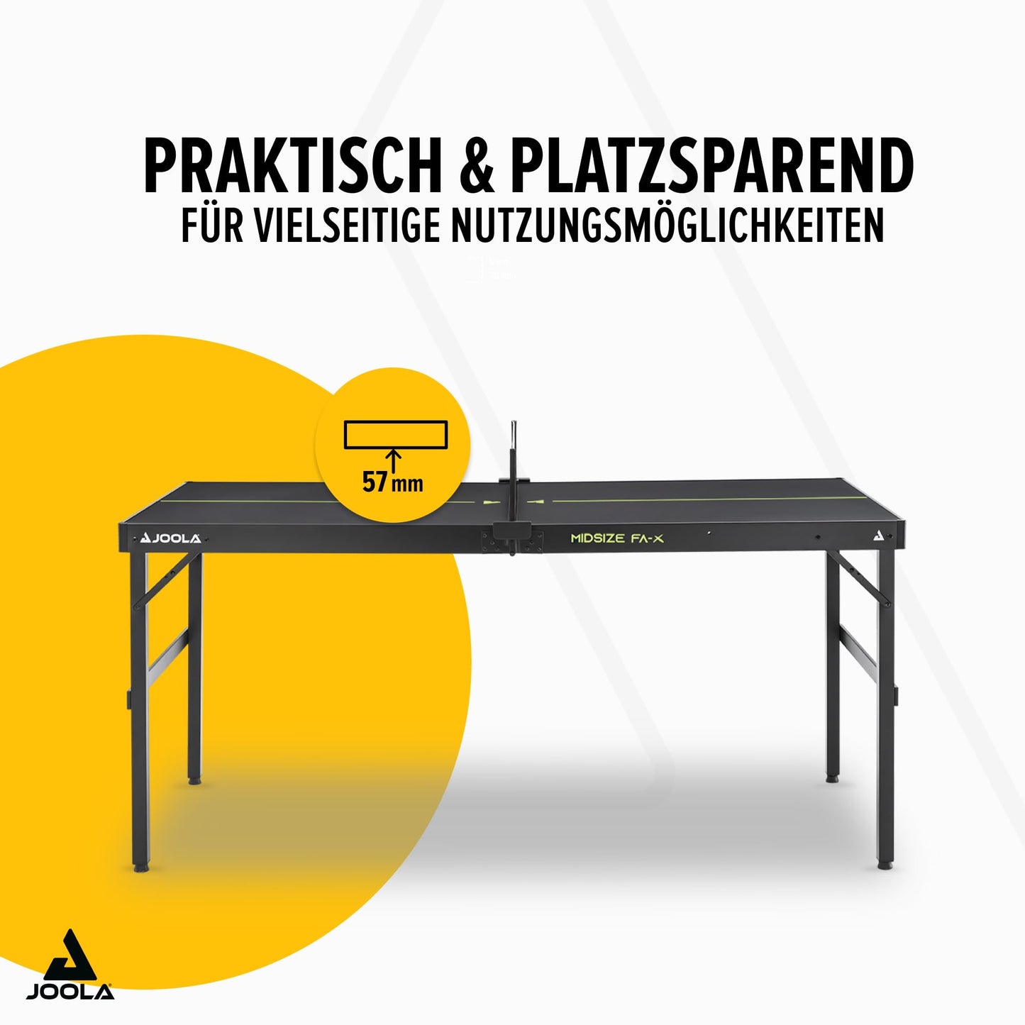 JOOLA FA-X Midsize Tischtennistisch – kompakt & Indoor