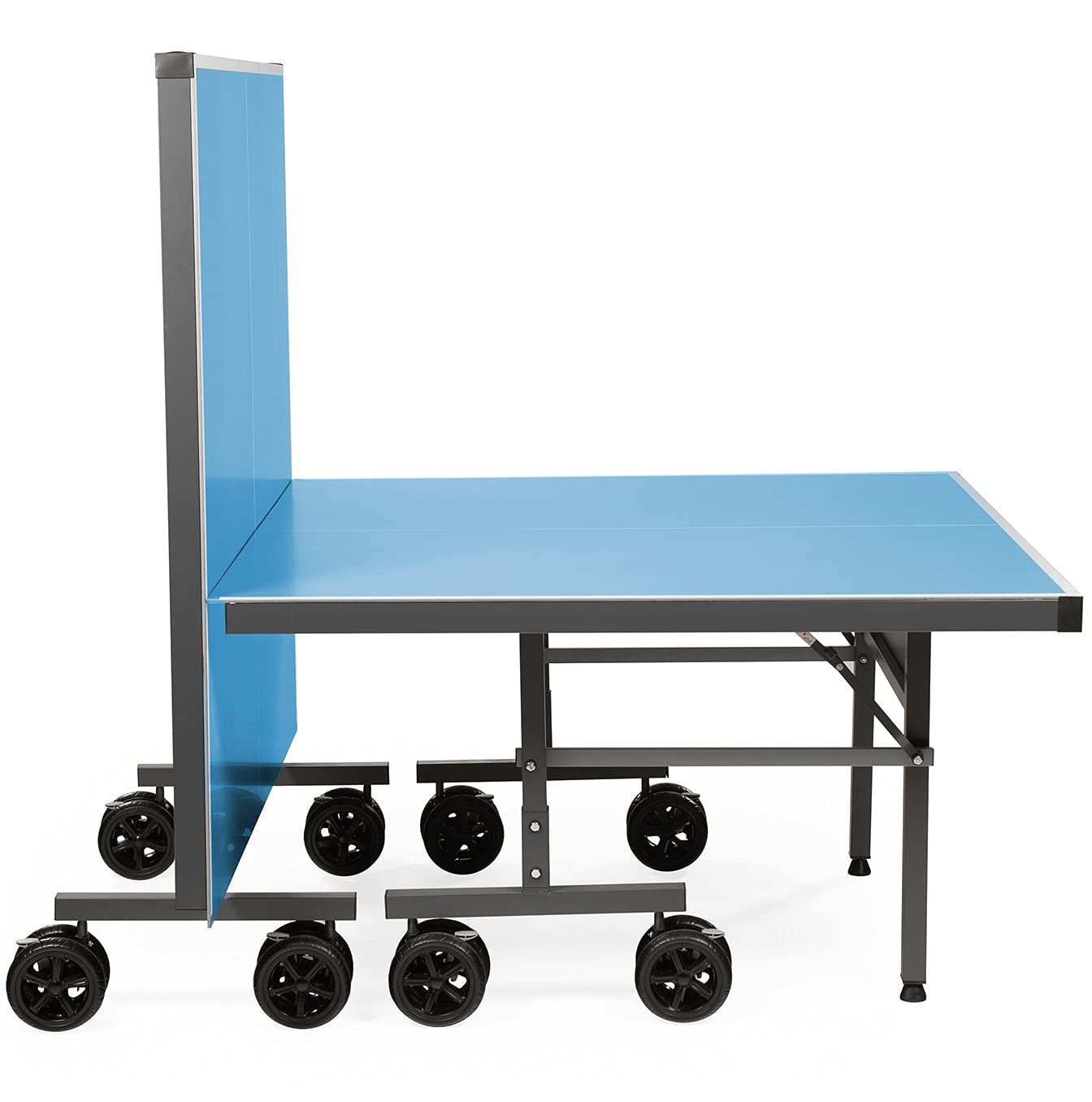 Dione S600o Tischtennistisch – Outdoor, klappbar, blau, vormontiert