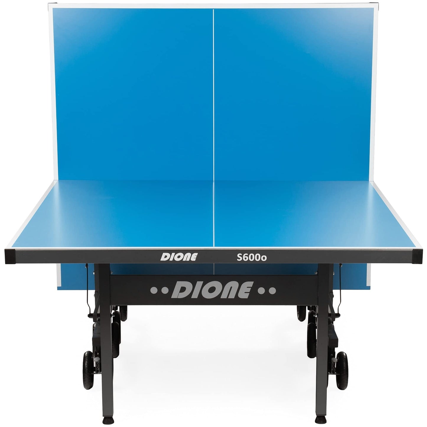 Dione S600o Tischtennistisch – Outdoor, klappbar, blau, vormontiert
