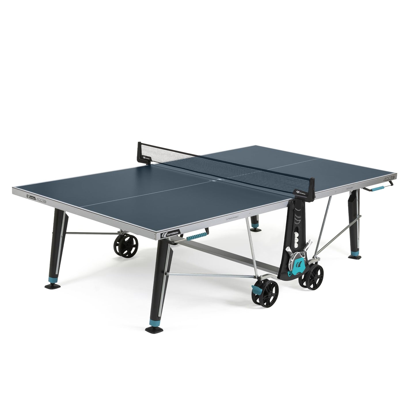 Cornilleau 400X Tischtennistisch – Outdoor, klappbar, rollbar, blau