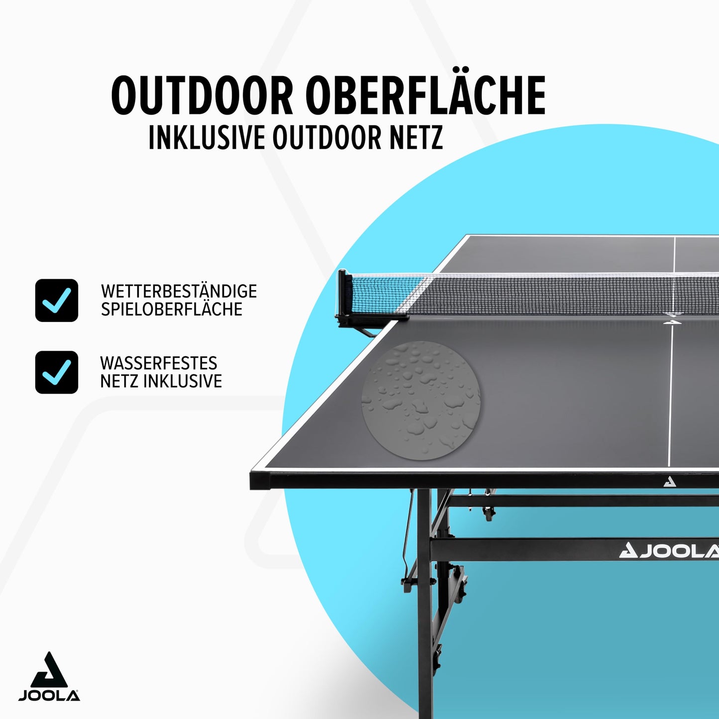 JOOLA Nova 100A Tischtennistisch – Outdoor, klappbar, höhenverstellbar