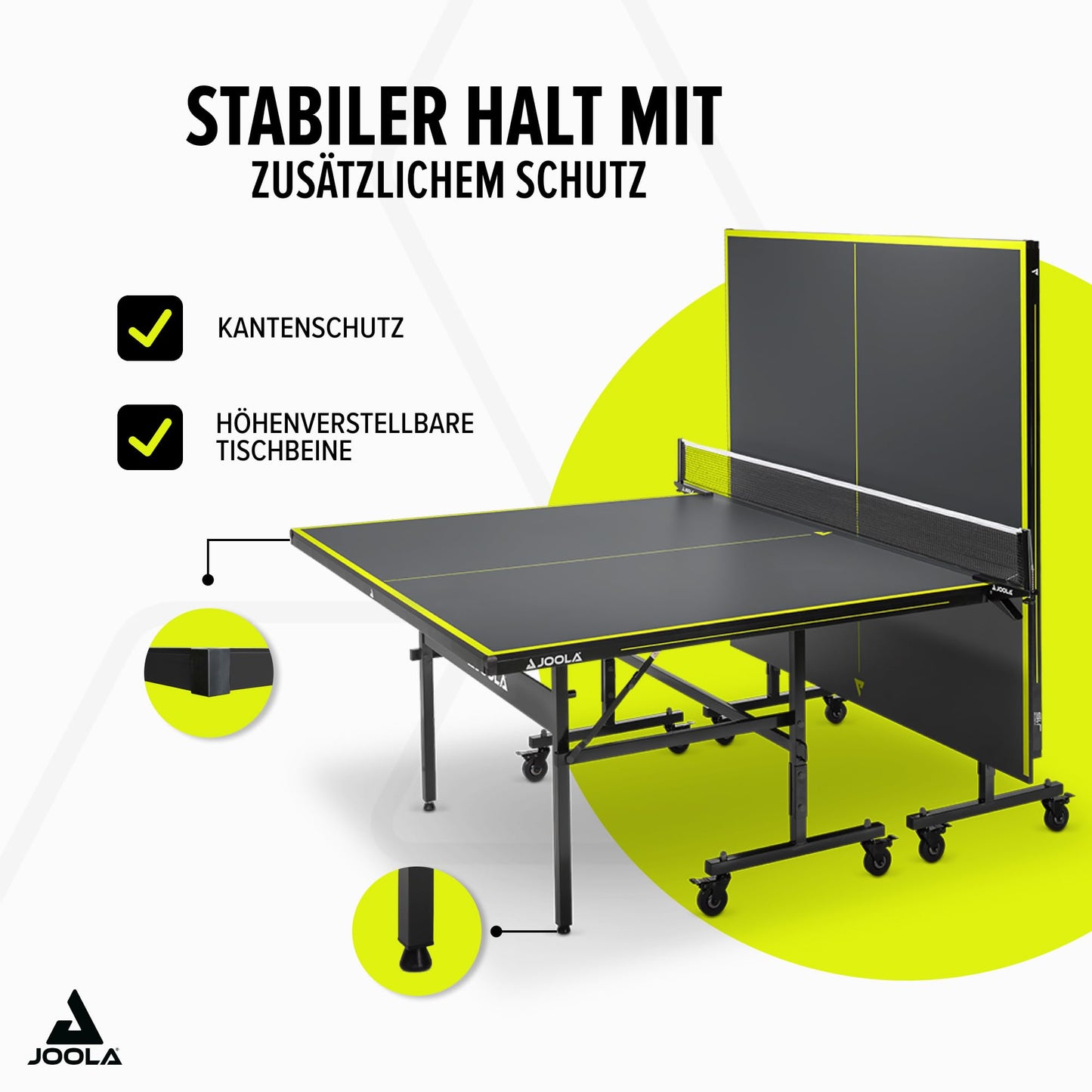 JOOLA Inside J15 Tischtennistisch – Indoor, klappbar, grau