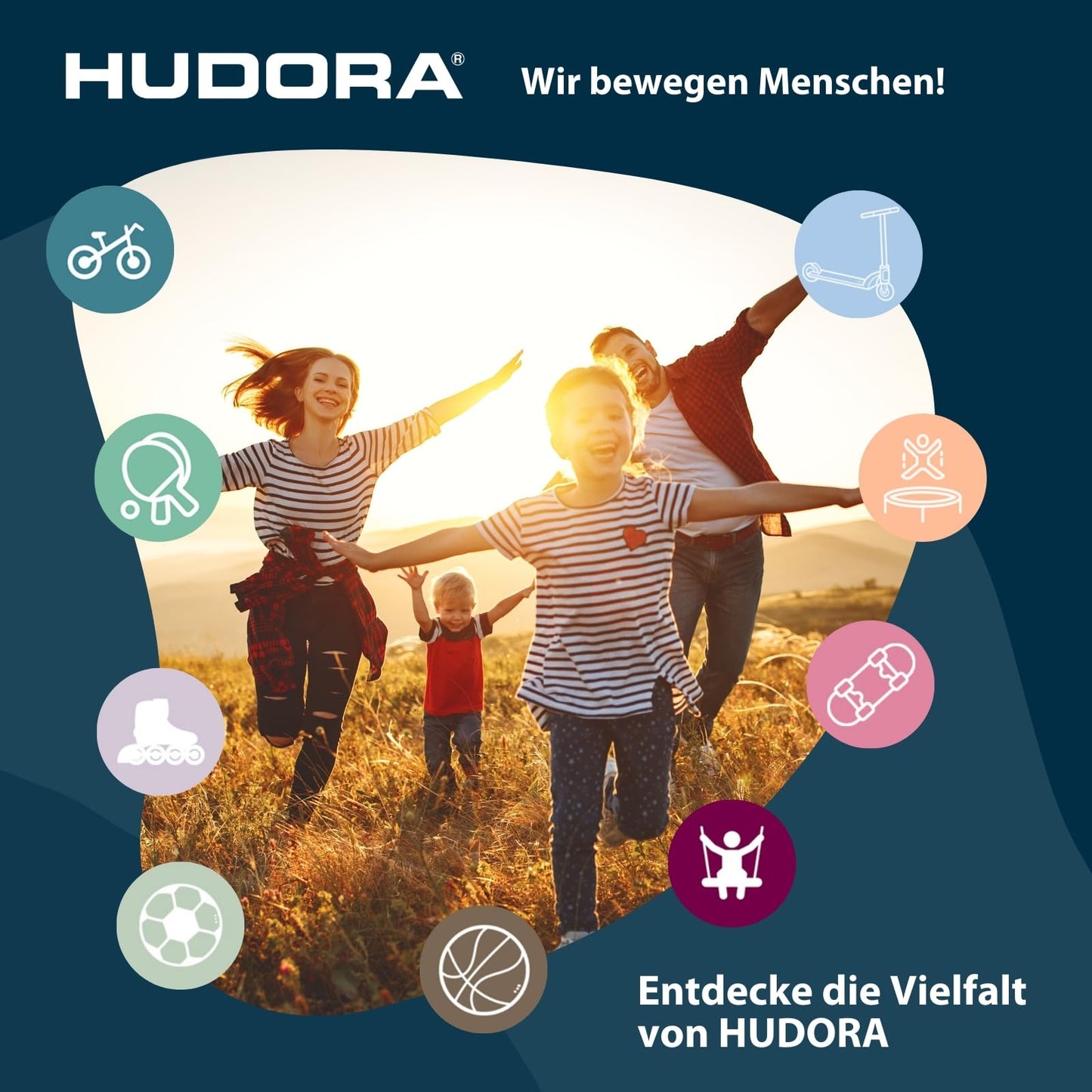 HUDORA Game Tischtennistisch – klappbar, wetterfest, Indoor & Outdoor
