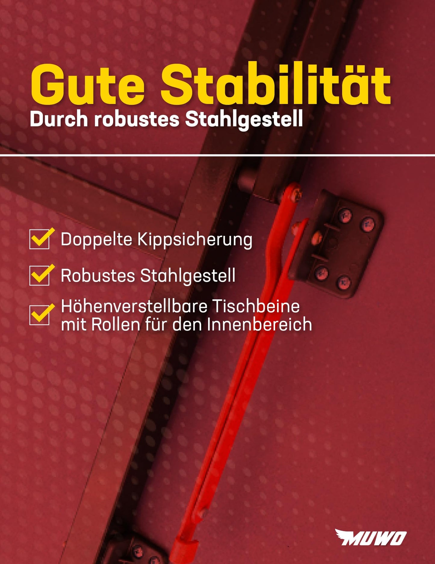 MUWO Premium Tischtennistisch – Indoor, klappbar, robust