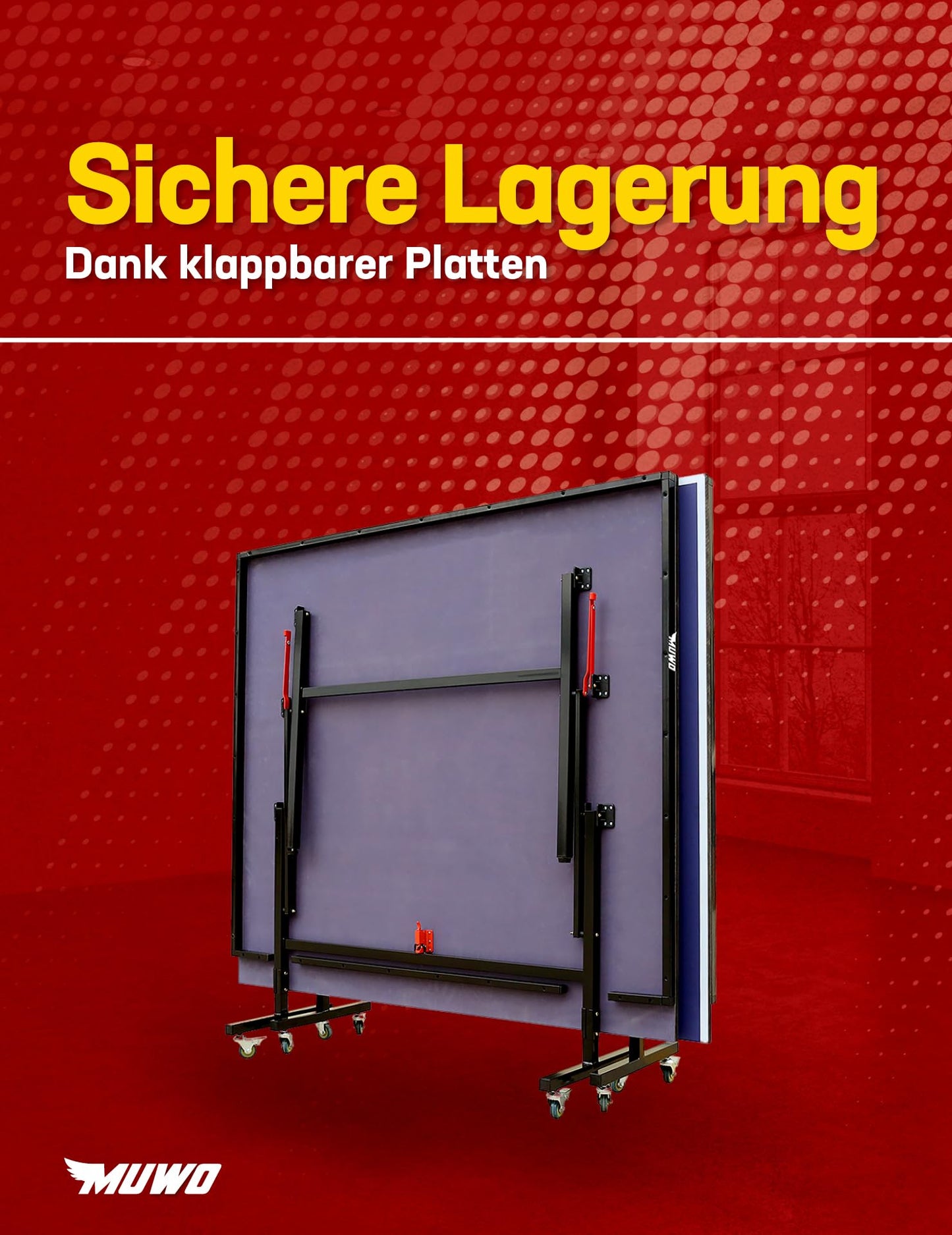 MUWO Premium Tischtennistisch – Indoor, klappbar, robust