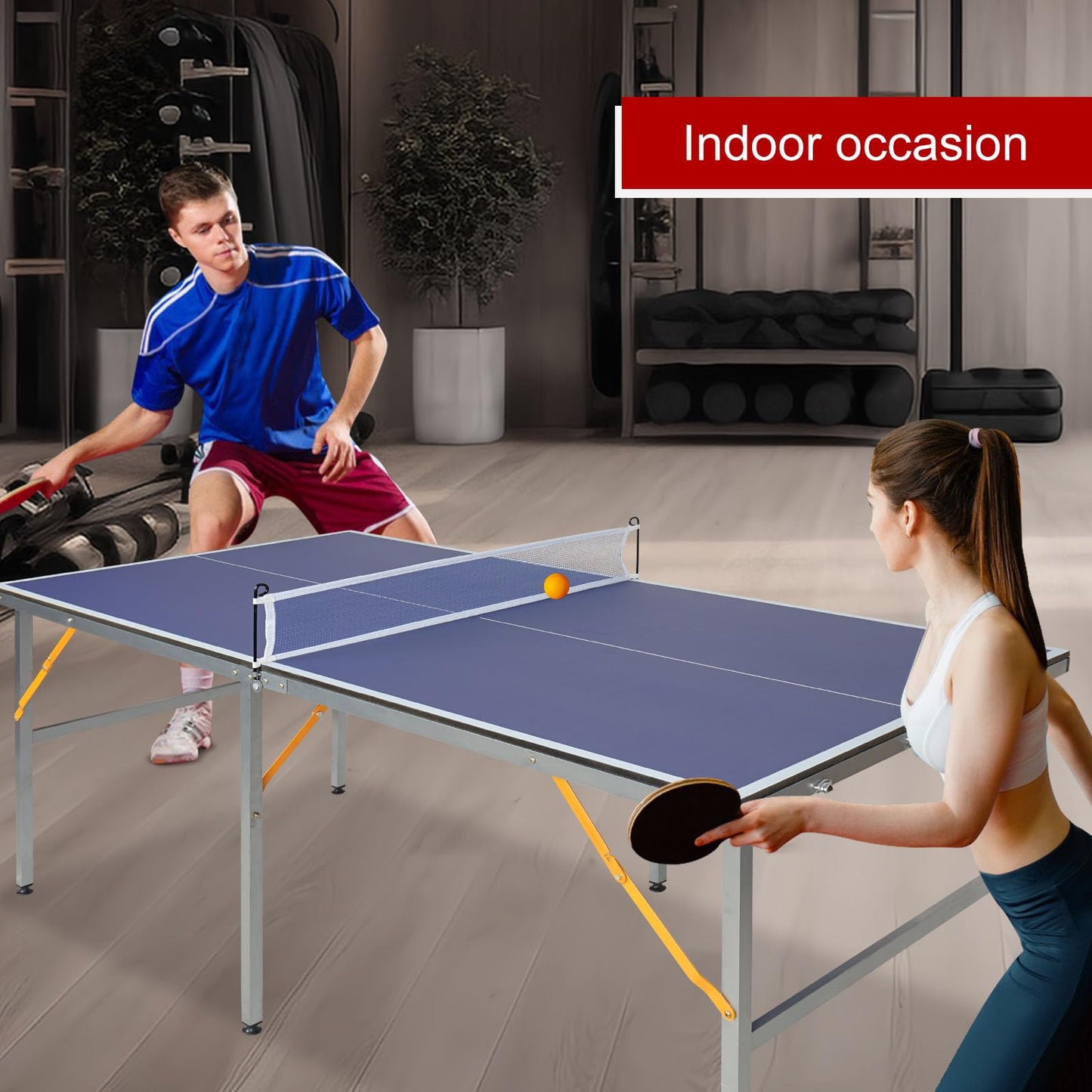 FUNJEPE Klappbarer Tischtennistisch – Indoor & Outdoor mit Zubehör
