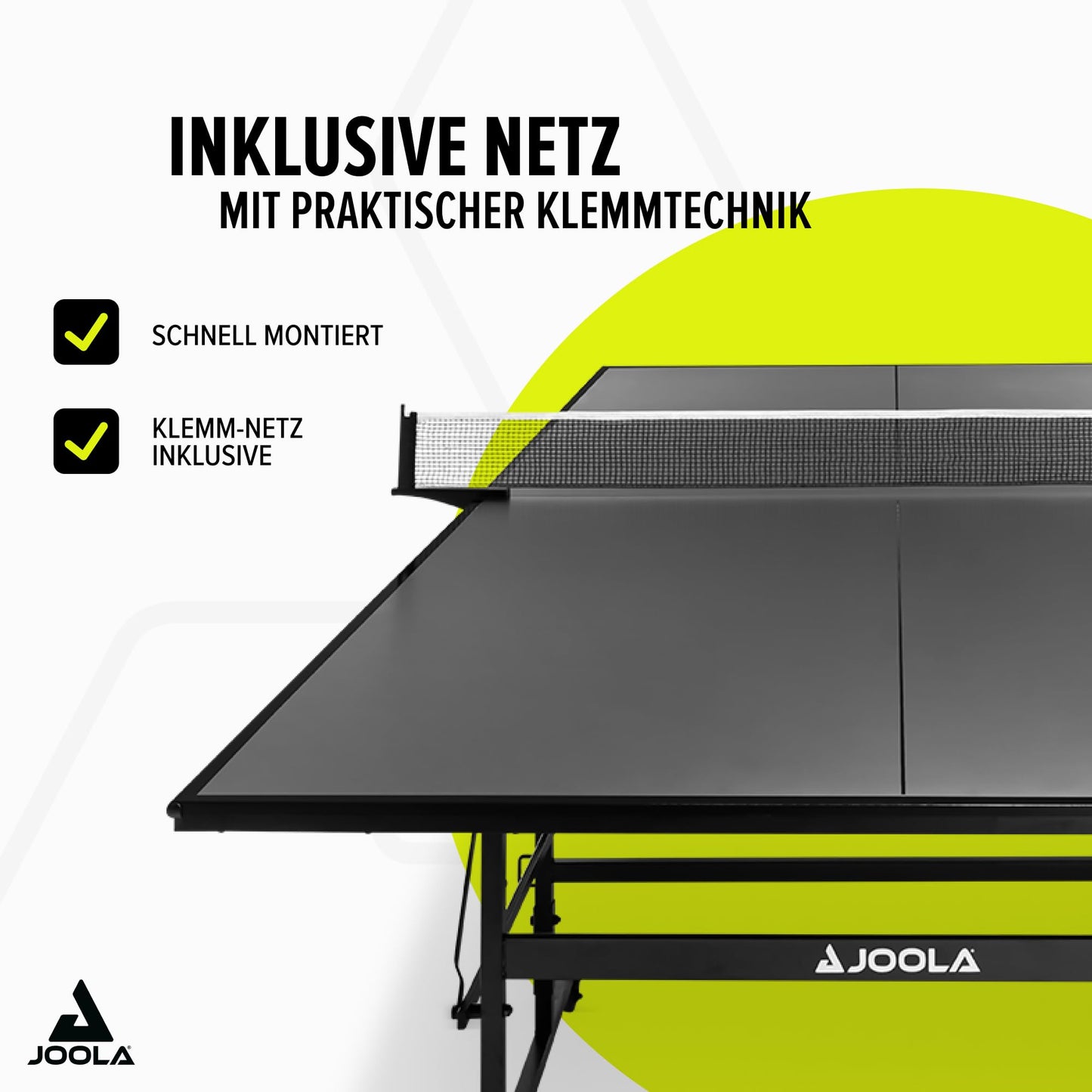 JOOLA Black 13i Tischtennistisch – Indoor, klappbar, mit Netz