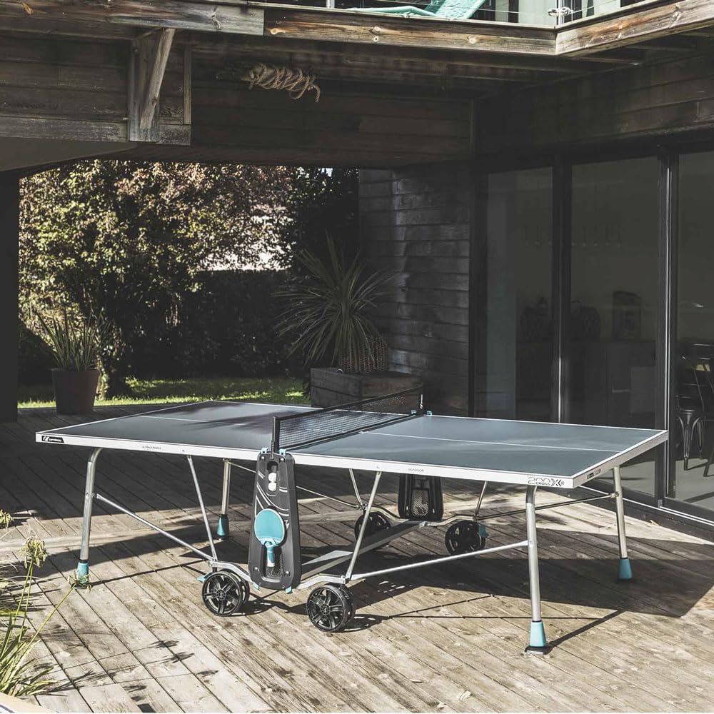 CORNILLEAU 200x Tischtennistisch – Outdoor, klappbar, wetterfest, blau