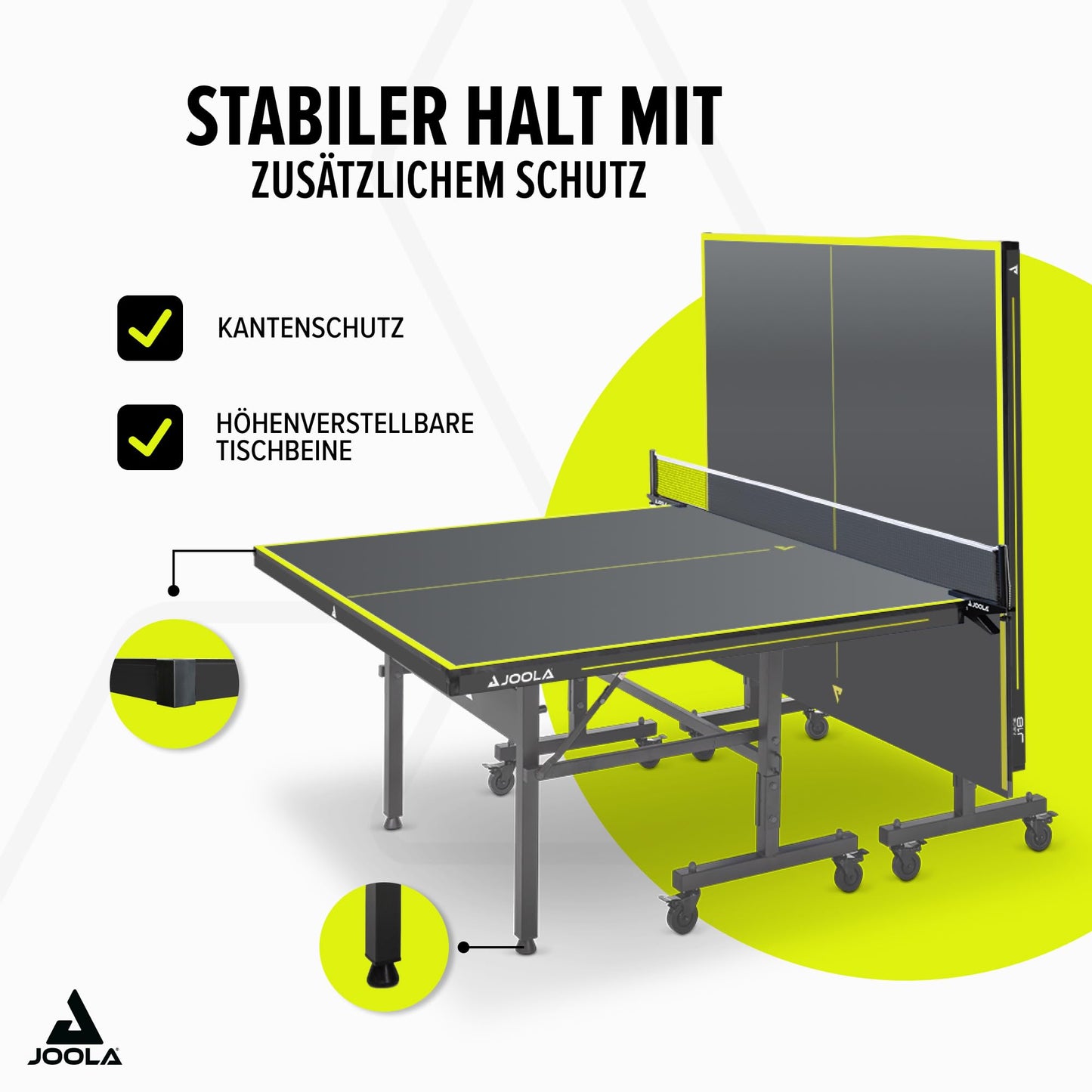 JOOLA Inside J18 Tischtennistisch – Indoor, klappbar, grau
