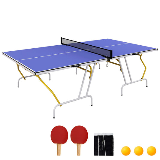 SPORTNOW Tischtennistisch – Viertel klappbar, mit Netz & Zubehör