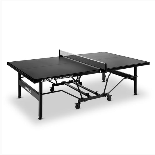 JOOLA Black Outdoor Tischtennistisch – Wetterfest, klappbar, schwarz