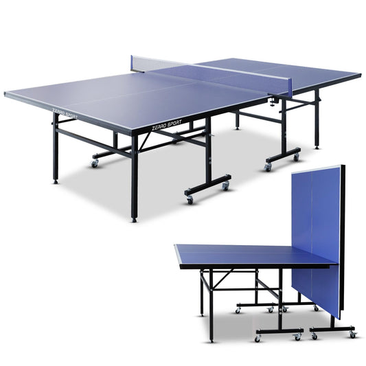 ZERRO Klappbarer Tischtennistisch – Indoor, 15 mm MDF, blau