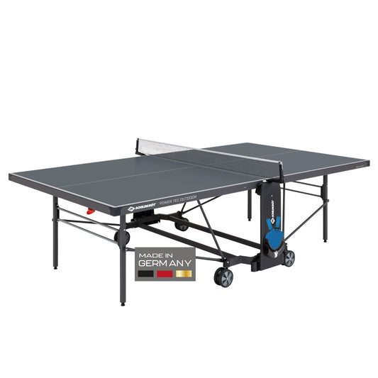 Schildkröt PowerTec Tischtennistisch – Outdoor, klappbar, schwarz, fahrbar