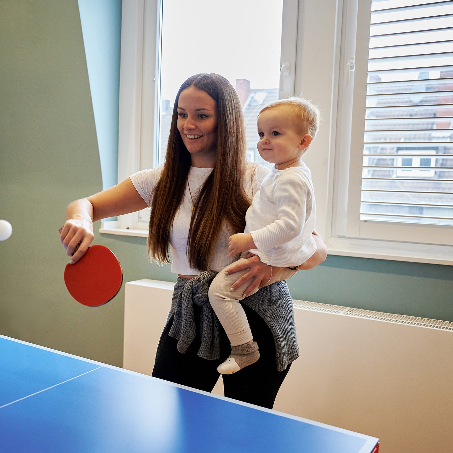 HUDORA Game Tischtennistisch – klappbar, wetterfest, Indoor & Outdoor