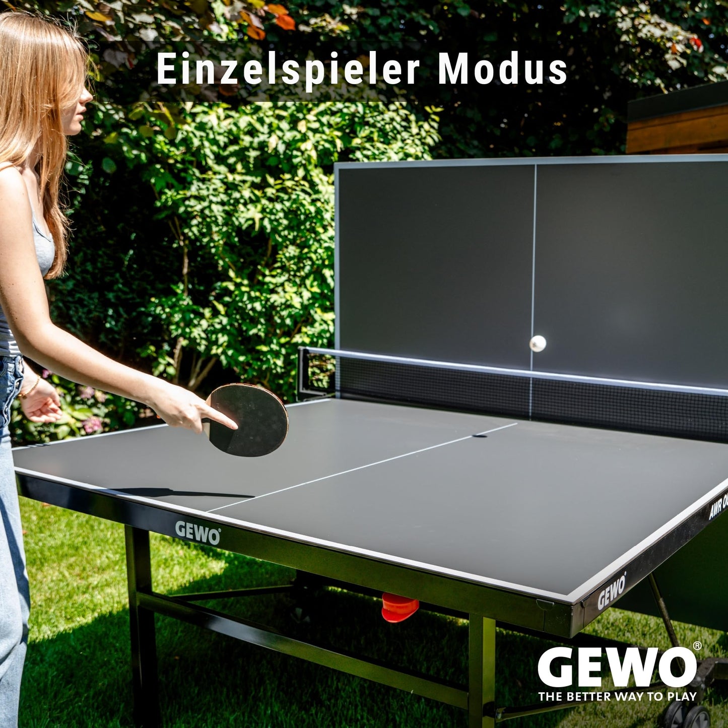 GEWO Profi AWR Tischtennistisch – Outdoor, klappbar, Made in Germany